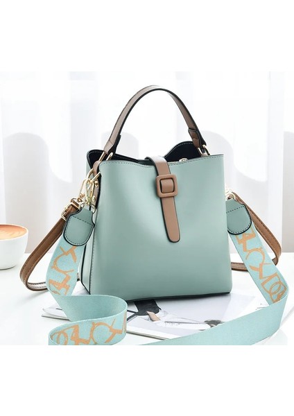 Kadın Geniş Omuz Askısı Kova Büyük Kapasiteli Tek Omuz Messenger Kadın Çanta (Yurt Dışından)