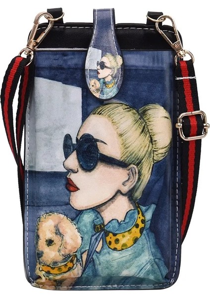 Modern Girl Kadın Crossbody Cep Telefonu Omuz Günlük Kullanım Kart Sahibinin Mini Omuz Kadın Cüzdan Çanta (Yurt Dışından)