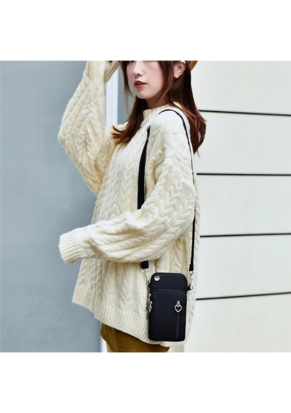 Kadın Messenger Küçük Omuz Çapraz Çok Fonksiyonlu Cep Telefonu Kulaklık Kılıfı Spor Çanta (Yurt Dışından) modelleri