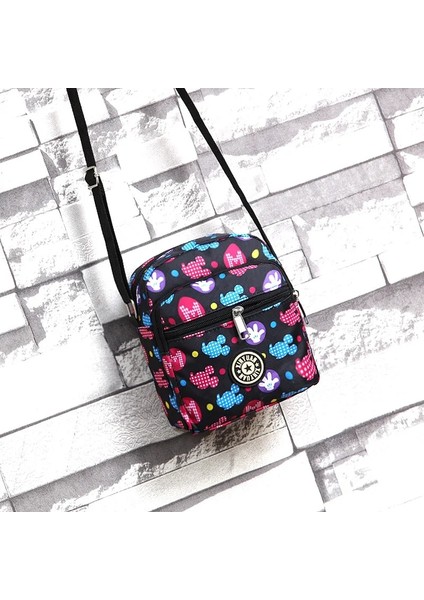 RENK15 Kadın Naylon Eğlence Çapraz Küçük Kore Çok Katmanlı Kadın Tek Omuz Çanta (Yurt Dışından)