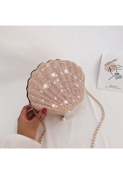 Zinciri Inci Pullu Ziyafet Parti Parlak Mell Kadın Messenger Cüzdan Çanta (Yurt Dışından)