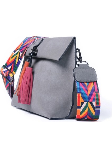 21CM Genişlik Daunavıa Kadın Messenger Crossbody Püskül Omuz Kadın Renkli Kayışlı Kadın Çanta (Yurt Dışından) fırsatları