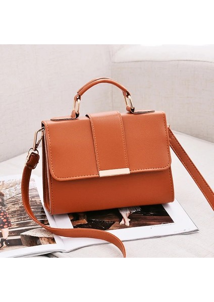 Katı Perçin Zinciri Küçük Kadın Crossbody Omuz Askılı Kadın Çanta (Yurt Dışından)