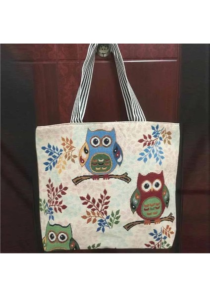 Kadın Kız Tuval Büyük Çizgili Omuz Tote Plaj Renkli Çizgili Çanta (Yurt Dışından) modelleri