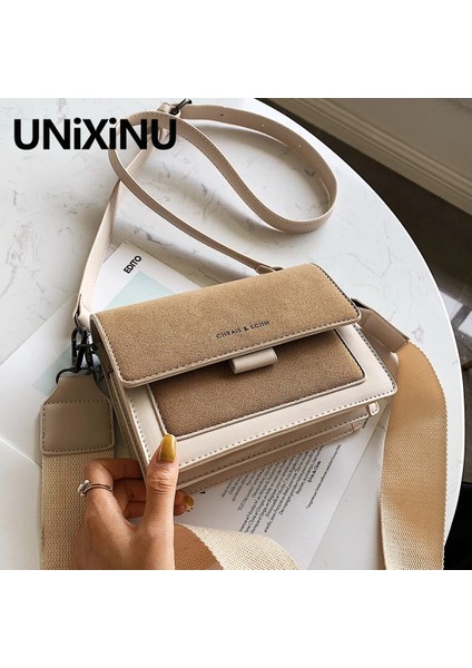 Bej 19CMX15CMX Geniş Askı Flap Kadın Omuz Kadın Crossbody Cep Telefonu Çanta (Yurt Dışından) modelleri