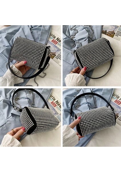 Inci 18X9X12CM Taklidi Elmas Zincir Crossbdoy Kadın Taşınabilir Küçük Kadın Askılı Debriyaj Boston Çanta (Yurt Dışından) indirimleri