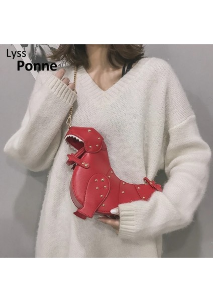 11CM Komik 3D Karikatür Hayvan Dinozor Stegosaurus T-Rex Perçin Zinciri Kadın Crossbody Mochila Dinozor Kız Çanta (Yurt Dışından) fırsatları