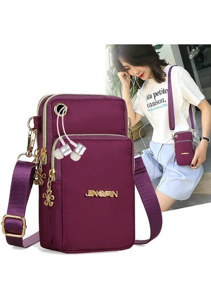 Cep Telefonu Tek Omuz Kore Spor Kol Eğlence Tek Eğimli Çapraz Cep Kadın Kanvas Çanta (Yurt Dışından) modelleri
