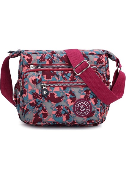 Kadın Omuz Askılı Naylon Oxford Su Geçirmez Fermuar Paketi Büyük Kapasiteli Seyahat Crossbody Çanta (Yurt Dışından)