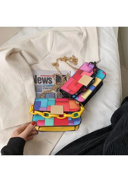 19X7X12 cm Kadın Omuz Zinciri Taşınabilir Kadın Crossbody Mini Kare Çanta (Yurt Dışından) indirimleri