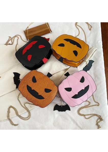 Kadın Fanny Crossbody Cadılar Bayramı Şeytan Kabak Şekilli Fantastik Zincir Askılı Omuz Çanta (Yurt Dışından) fiyatları