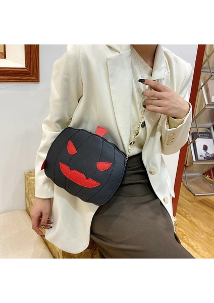 Kadın Fanny Crossbody Cadılar Bayramı Şeytan Kabak Şekilli Fantastik Zincir Askılı Omuz Çanta (Yurt Dışından) indirimleri