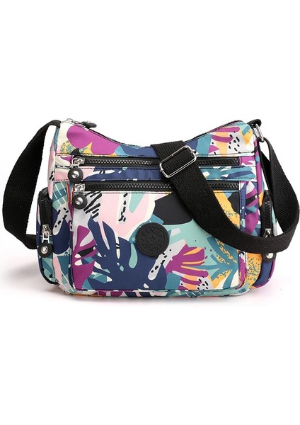 Renkli Maden Çiçek Omuz Kırsal Kadın Avrupa Amerikan Vintage Fermuarlı Messenger Çanta (Yurt Dışından) modelleri