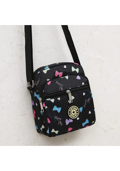 RENK21 Kadın Naylon Eğlence Çapraz Küçük Kore Çok Katmanlı Kadın Tek Omuz Çanta (Yurt Dışından)