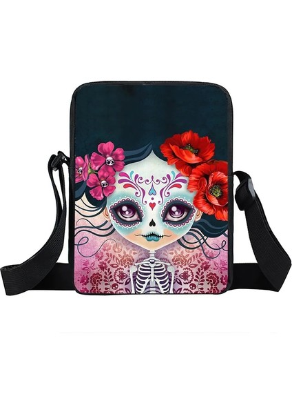 Xkb KL25 L23CM G Y Karikatür Gotik Kız Messenger Kadın Seyahat Kadın Omuz Tuval Crossbody Küçük Satchel Bookbag Çanta (Yurt Dışından) modelleri