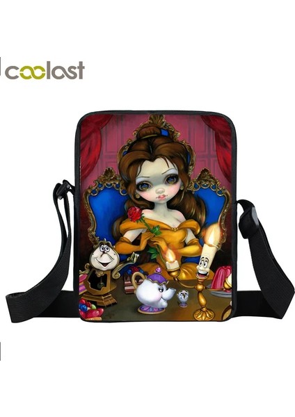 Xkb KL25 L23CM G Y Karikatür Gotik Kız Messenger Kadın Seyahat Kadın Omuz Tuval Crossbody Küçük Satchel Bookbag Çanta (Yurt Dışından) indirimleri