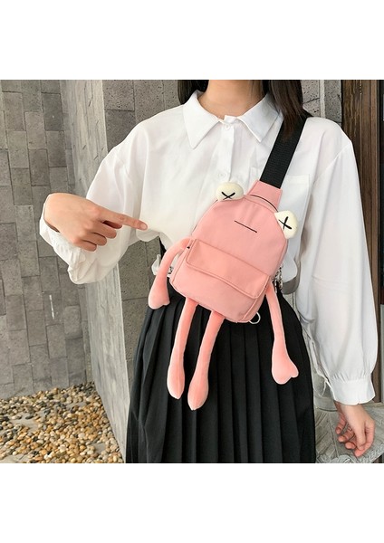 No.1 Kişilik Kız Küçük Karikatür Sevimli Kurbağa Messenger Göğüs Unisex Omuz Crossbody Naylon Kadın Çanta (Yurt Dışından) fiyatları