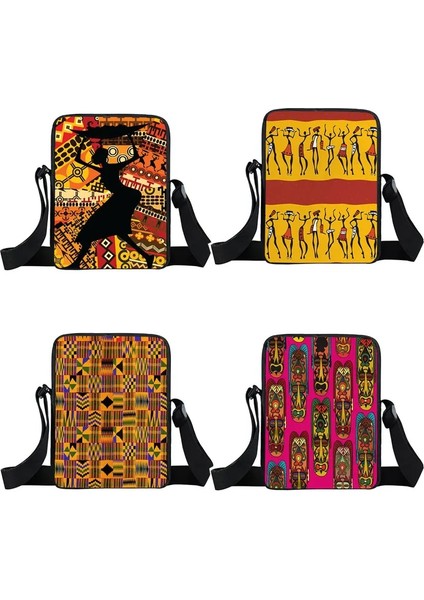 Afro Desen Messenger Kadın Tuval Crossbody Çanta (Yurt Dışından) fiyatları