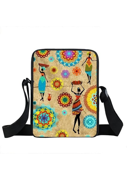 Afro Desen Messenger Kadın Tuval Crossbody Çanta (Yurt Dışından) fırsatları