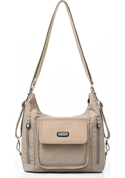 Kayısı Su Geçirmez Naylon Kadın Postacı Tote Kadın Omuz Kadın Crossbody Çanta (Yurt Dışından)