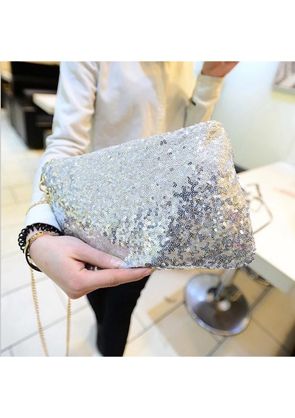 Debriyaj Kadın Akşam Debriyaj Glitter Pullu Köpüklü Düğün Parti Zarf Tote Cüzdan Kadın Omuz Çanta (Yurt Dışından) fırsatları