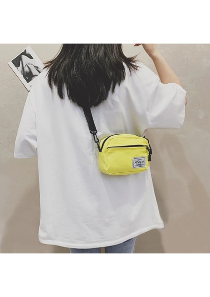 Kadın Unisex Fanny Crossbody Günlük Düz Trend Kare Günlük Omuz Paketi Harajuku Kore Çanta (Yurt Dışından) fırsatları
