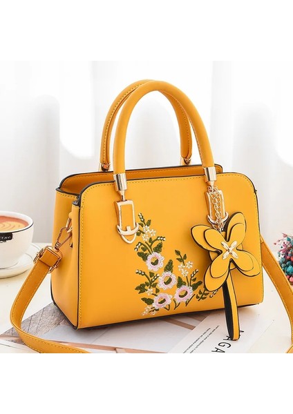 Kadın Messenger Işlemeli Çiçek Büyük Kapasiteli Omuz Küçük Kare Çanta (Yurt Dışından) fiyatları
