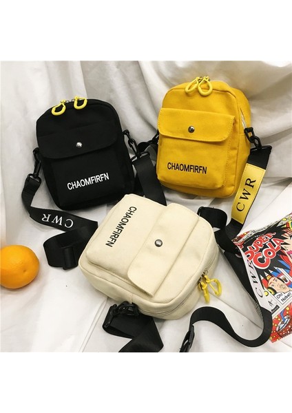 Kanvas Kadın Düz ​​renk Omuz Fermuar Messenger Ana Kadın Çanta (Yurt Dışından) modelleri