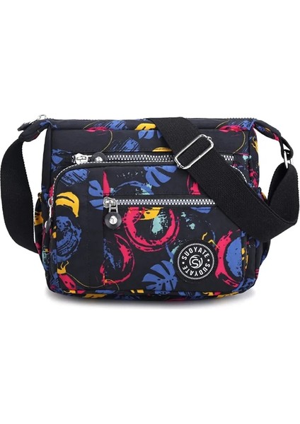 Kadın Omuz Askılı Naylon Oxford Su Geçirmez Fermuar Paketi Büyük Kapasiteli Seyahat Crossbody Çanta (Yurt Dışından)