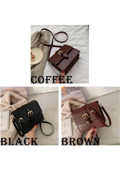 Msgher Katı Flap Kadın Omuz Muhtasar Fransız Vintage Klasik Doku Joker Mizaç Masaj Kadın WB3151 Çanta (Yurt Dışından) fırsatları