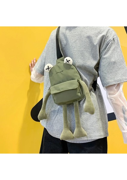 Kişilik Kız Küçük Karikatür Sevimli Kurbağa Messenger Göğüs Unisex Omuz Crossbody Naylon Kadın Çanta (Yurt Dışından) fırsatları