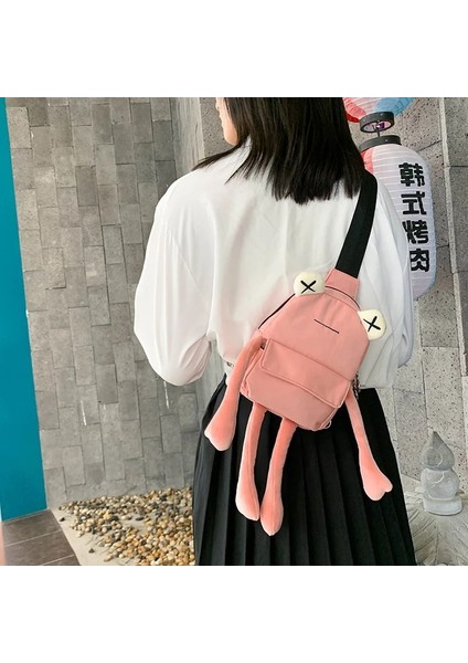 Kişilik Kız Küçük Karikatür Sevimli Kurbağa Messenger Göğüs Unisex Omuz Crossbody Naylon Kadın Çanta (Yurt Dışından) indirimleri