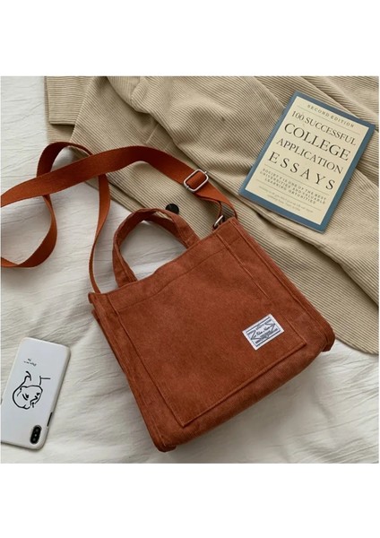 Kadife Kadın Tuval Omuz Crossbody Koreli Kadın Kısa Saplı Tote Çanta (Yurt Dışından) fırsatları