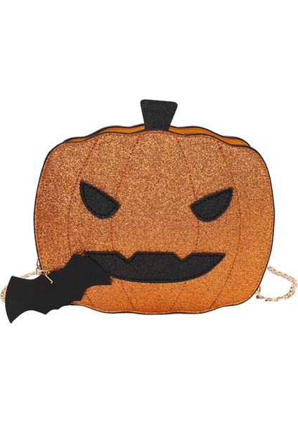 Kadın Fanny Crossbody Cadılar Bayramı Şeytan Kabak Şekilli Fantastik Zincir Askılı Omuz Çanta (Yurt Dışından)