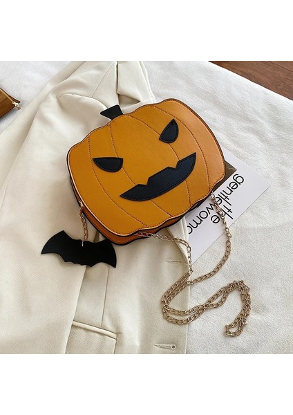 Kadın Fanny Crossbody Cadılar Bayramı Şeytan Kabak Şekilli Fantastik Zincir Askılı Omuz Çanta (Yurt Dışından) modelleri