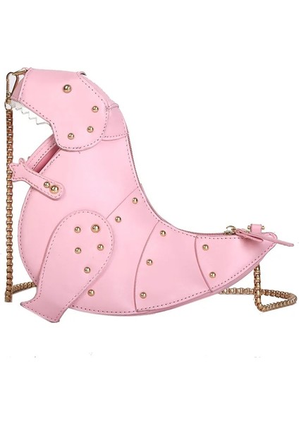 11CM Komik 3D Karikatür Hayvan Dinozor Stegosaurus T-Rex Perçin Zinciri Kadın Crossbody Mochila Dinozor Kız Çanta (Yurt Dışından)