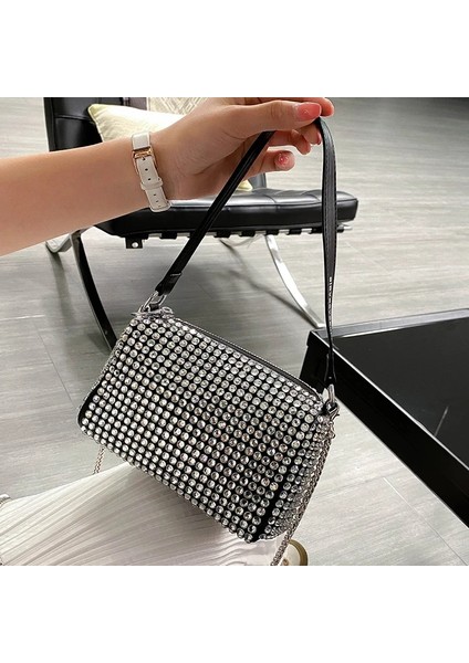 Punk Kadın Elmas Tote Kadın Taklidi Omuz Kadın Debriyaj Küçük Crossbody Çanta (Yurt Dışından) fırsatları