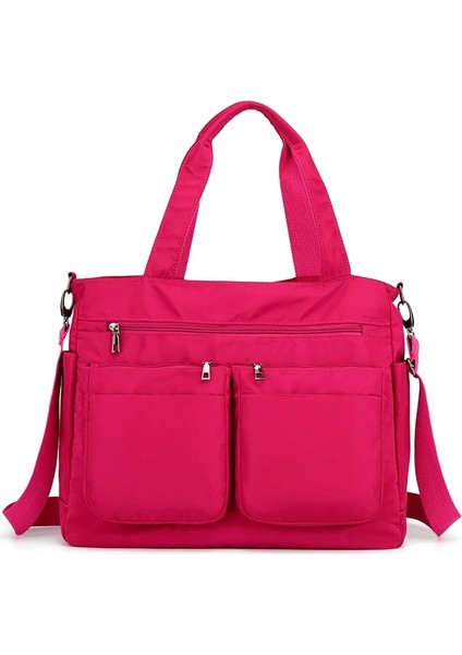 Kadın Su Geçirmez Oxford Tote Naylon Omuz Mumya Büyük Kapasiteli Tuval Üst Saplı Messenger Çanta (Yurt Dışından)