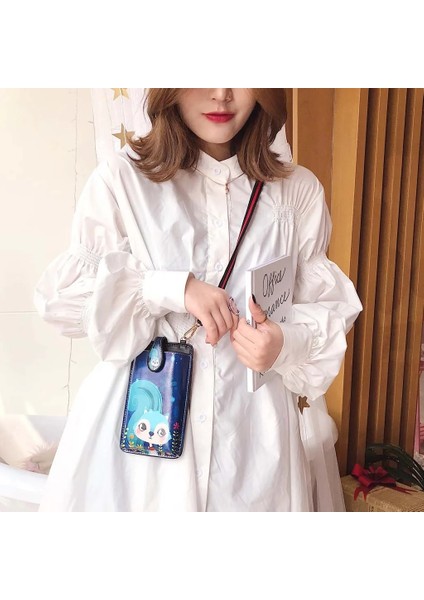 Kedi Kız Kadın Crossbody Cep Telefonu Omuz Günlük Kullanım Kart Sahibinin Mini Omuz Kadın Cüzdan Çanta (Yurt Dışından) modelleri