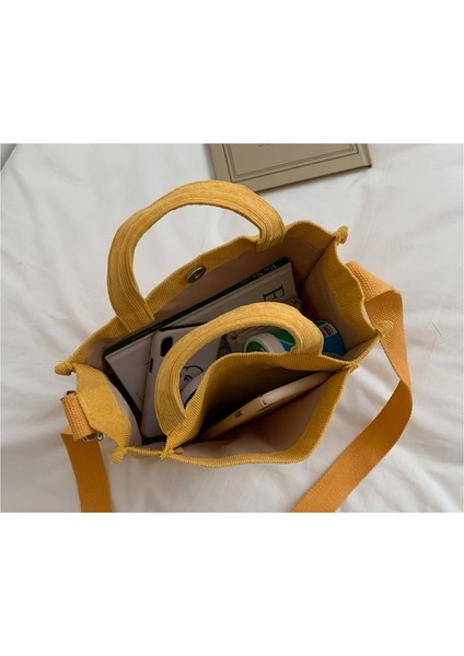 Kadife Kadın Tuval Omuz Crossbody Koreli Kadın Kısa Saplı Tote Çanta (Yurt Dışından) indirimleri