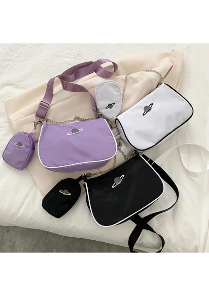 Katı Omuz Kadın Naylon Messenger Kompozit Tote Omuz Kadın Küçük Çanta (Yurt Dışından) modelleri