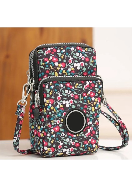 Çiçek Mini Çapraz Vücut Cep Telefonu Omuz Kılıfı Kemer Kadın Cüzdan Kılıfı Omuz Cep Telefonu Çanta (Yurt Dışından)