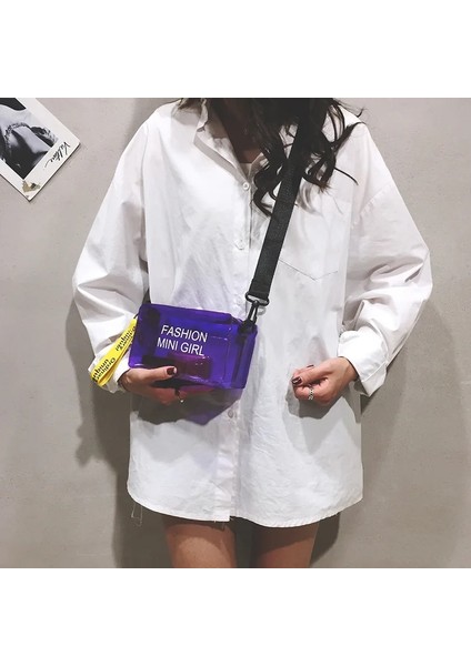 Kadın Crossbody Mektup Kalıpçı Messenger Pvc Jöle Küçük Bez Çanta (Yurt Dışından) indirimleri