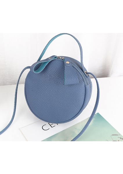 Kadın Küçük Yuvarlak Daire Kız Sevimli Omuz Askılı Güzellik Kadın El Çanta (Yurt Dışından)