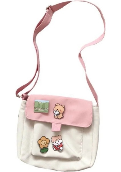 Kadın Tatlı Kawaii Baskılı Kanvas Eğlence Günlük Crossbody Omuz Çanta (Yurt Dışından) fırsatları