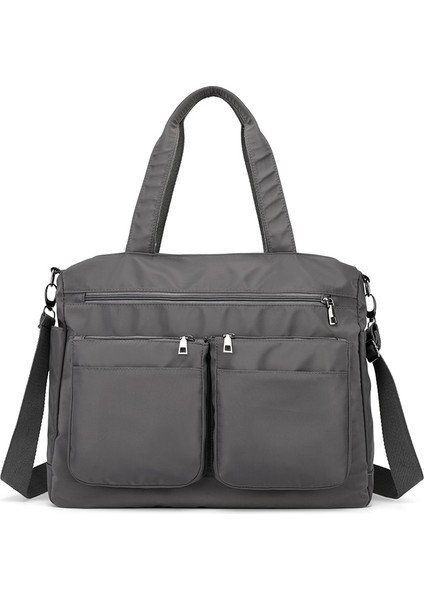 Kadın Su Geçirmez Oxford Tote Naylon Omuz Mumya Büyük Kapasiteli Tuval Üst Saplı Messenger Çanta (Yurt Dışından)