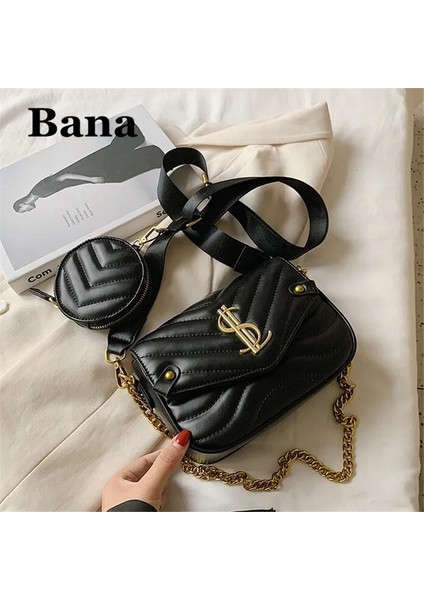Kumral Kadın Zinciri Crossbody Mektubu Kadın Omuz Messenger Çanta (Yurt Dışından) fiyatları