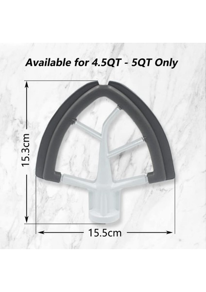 Kitchenaid Devrilebilir Kafalı Stand Mikser Için Flex-Edge Kürek Ataşmanı (Yurt Dışından)