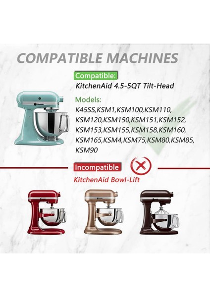 Kitchenaid Devrilebilir Kafalı Stand Mikser Için Flex-Edge Kürek Ataşmanı (Yurt Dışından)