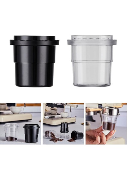 Plastik Kahve Dozaj Kupa Barista Aracı Espresso Dozaj Bardak Siyah (Yurt Dışından)